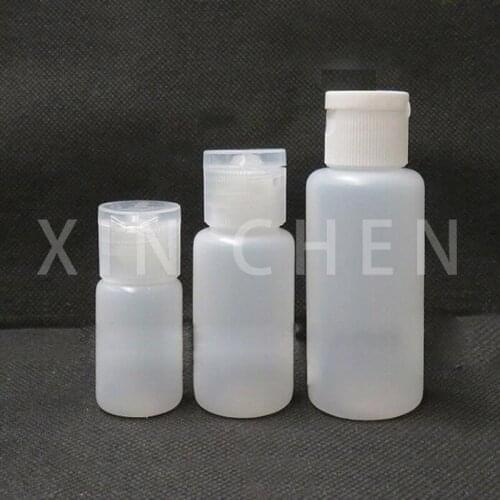 5PCS Empty Plastic PE Flip Lid Lotion Bottle Squeezable Cosmetic Sample Container Travel Liquid Shamboo Fill Vial 10ml/20ml/30ml