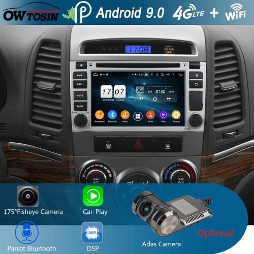 6" IPS 8Core 4GB RAM+64GB ROM Android 9.0 Car DVD Player For Hyundai Santa Fe 2005 DSP Radio GPS Parrot BT Adas Carplay 800*480