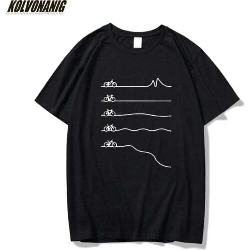 Biker Cyclinger Bicycle Funny Graphic t-Shirts Man Summer Cotton Harajuku Short Sleeve O Neck Streetwear Black T-Shirt