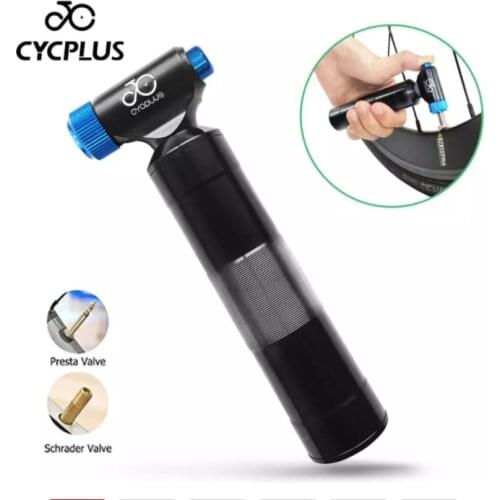 CYCPLUS co2 Cartridge Bicycle Air Infator cylinder co2 Bike Schrader Presta Adapter Tube Mini Hand Bicycle Pumps Cycling