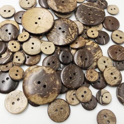 30 pcs 11mm/13mm/15mm/17mm/10mm/25mm/30mm Wooden Sewing Buttons Wood Buttons Apparel Supplies Accessories 2-Holes