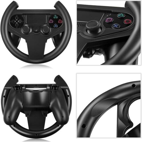 KYVG PS4 Gaming Racing Steering Wheel Holder, Car Steering Wheel Driving Gaming Handle with 2 Caps for Sony Playstation 4 PS4