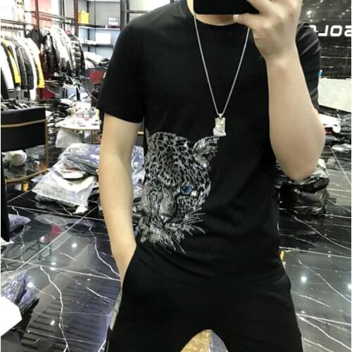Diamond stone t shirt men top quality confortable mens Tshirt casual slim fit plus size t-shirt M-5XL
