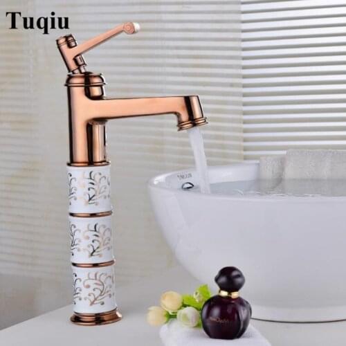 Bathroom Basin Faucets Classic Brass Ceramic and bras Faucet Single Handle Hot And Cold Tap Gold Sink Mixer Washbasin Faucets