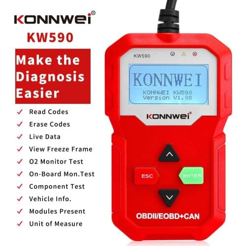 KONNWEI KW590 OBDII CAN Car Fault Diagnosis Instrument Detector Scan
