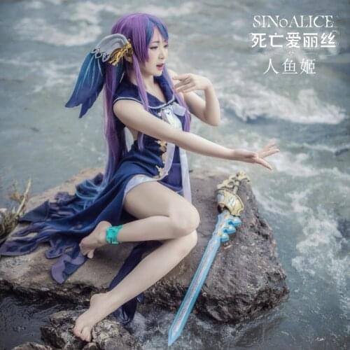 Anime Hot Game Dead Alice Sinoalice Cosplay Costume The Little Mermaid Cosplay Long Dresses Halloween Unisex Clothes