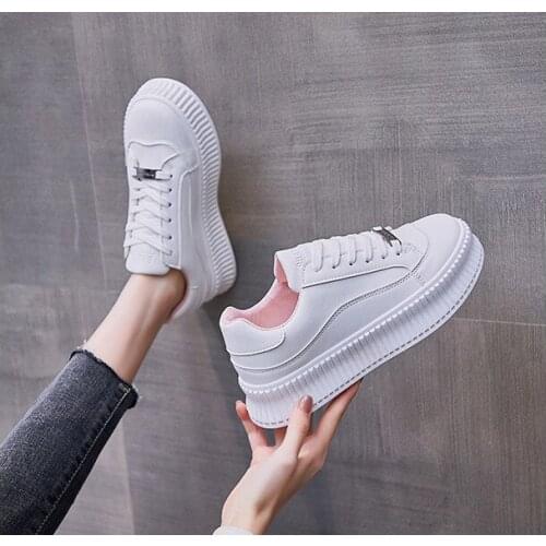 Spring Running Sneakers Fashion Platform Vulcanized Shoes Plans White Thick casual shoes