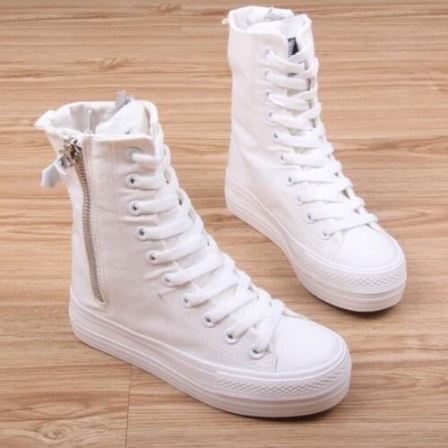 Fashion Women Sneakers Denim Casual Shoes Female Summer Canvas Shoes Trainers Lace Up Ladies