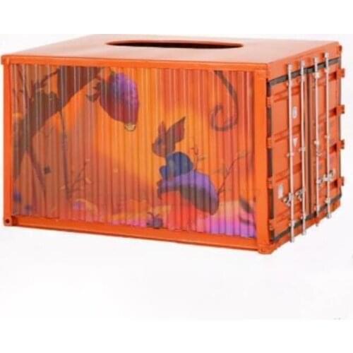 Multifunctional drawer creative bus car decorative tissue box key storage ornament