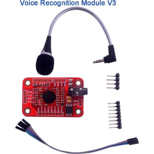 Voice Recognition Module V3, Speak Recognizing Recognition Board with Microphone for Arduino 4.5-5.5V RCmall FZ0475