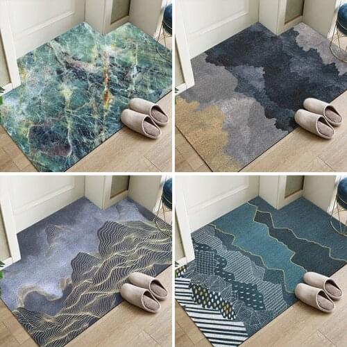 Modern New Chinese highend DIY wire ring floor mat light luxury doormat hall step on the foot pad easy to clean durable cushion