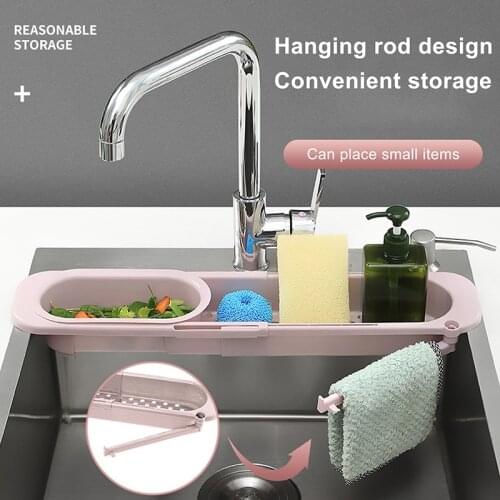 Kitchen Sink Organizer Adjustable Dish Drying Rack Dish Drainer Organizer For kitchen For Storage And Order Kitchen Accessories