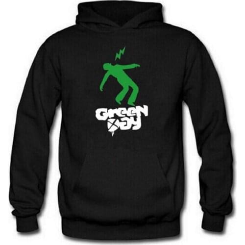 Autumn Winter Long Sleeve Fleece Hoodies Men GREEN DAY Printed Punk Rock Hip Hop Men Pullover Sweatshirts Cool Fans Clothing