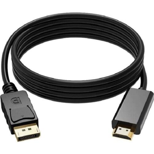 Gold Plated DisplayPort to HD Cable,1080P Full HD Video,Black Color 6ft/1.8M
