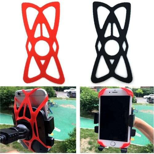 Anti-Slip Silicone bands Motorcycle/Bike/Bicycle Handlebar Cradle Mount Holder secure Clip Mobile Phone Bracket Random sent