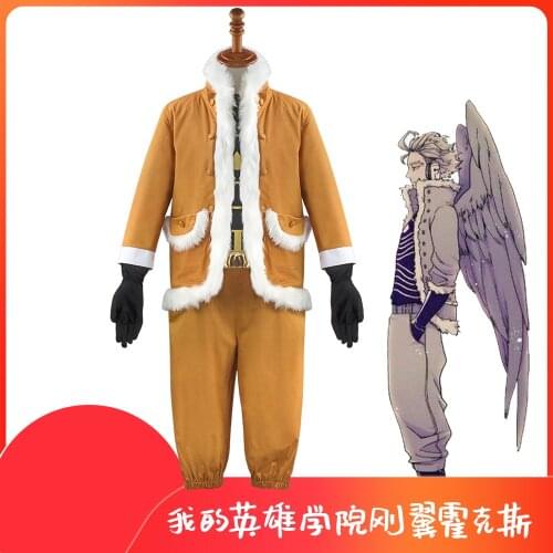 Anime My Hero Academia Hawks Cosplay Costume Boku No Hero Academia Theater Edition Fourth Season Rigid Wing Hawks Suit Outfit