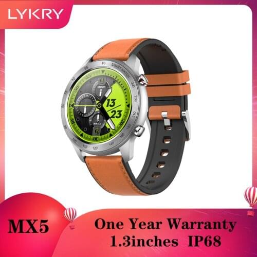 LYKRY MX5 Smart Watch Men Custom Dial IP68 Waterproof Sport Smartwatch Music BT Call Playback Watches GT2 For Android ios