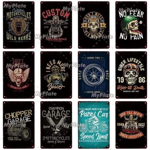 Motorcycle Vintage Metal Sign Tin Sign Vintage Decoration Plaque Home Wall Decor Bar Sign Home Decor Poster Custom