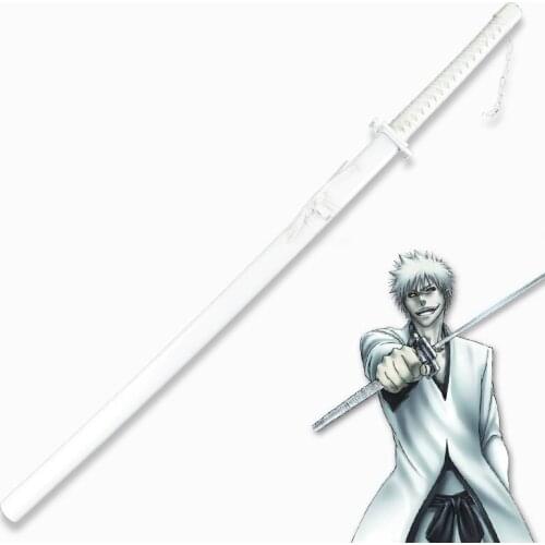 [Funny] 120cm Cosplay Anime Bleach weapon Kurosaki Ichigo Katana wooden Sword model Costume party Anime show Japan samurai sword