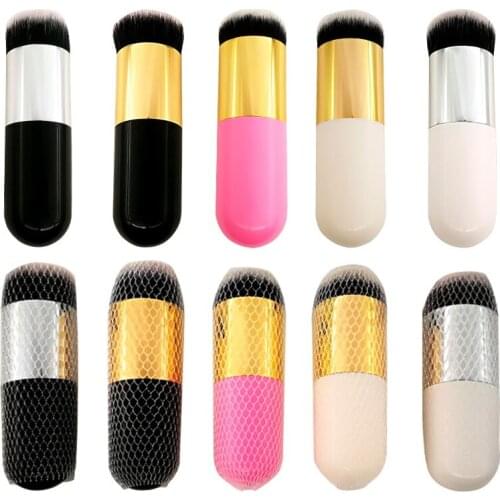 1 PC Cosmetic Tool Makeup Brush wood Handle Foundation Powder Makeup Brush Blend Blooming Brush Makeup Brush