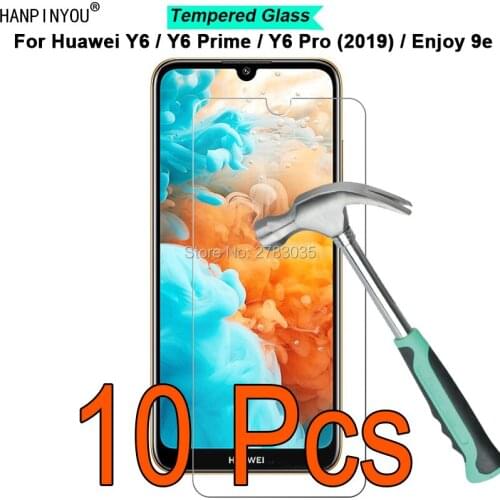 10 Pcs/Lot For Huawei Y6 / Y6 Prime / Y6 Pro(2019) 6.09" 9H Hardness 2.5D Toughened Tempered Glass Film Screen Protector Guard