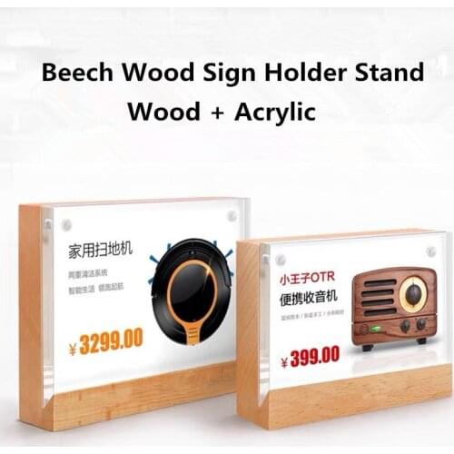 100x70mm Table Acrylic Menu Sign Photo Holders Picture Frame Upright Tabletop Label Card Display Stand Menu Paper Holder