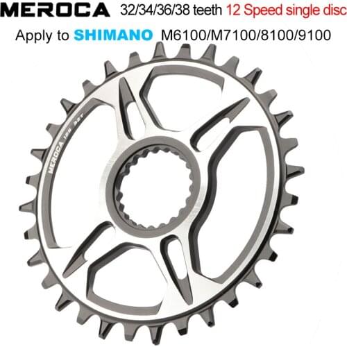 MREOCA 12speed Chainrings M7100/M8100/M9100 For Shimano direct mounting disc 32T/34T/36T/38T positive negative tooth single disc