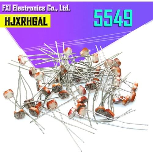 20pcs 5549 light dependent resistor photoresistor resistor 5mm photosensitive resistance 35513