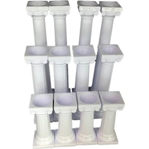 4pcs Cake Decorating Tools Multi-layered Cake Stand Roman Column Wedding Cake Support Stand Decor Pillars 7.5cm/12.5cm/17cm