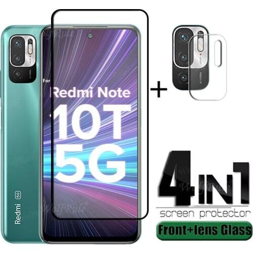 4-in-1 For Xiaomi Redmi Note 10T 5G Glass For Redmi Note 10T 5G Tempered Glass Screen Protector For Redmi Note 10T 5G Lens Glass