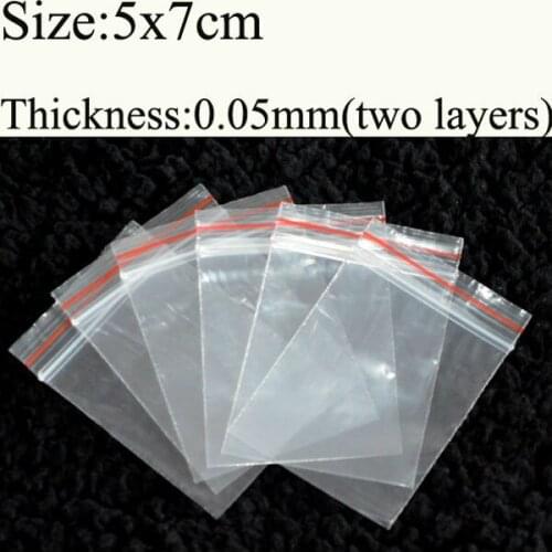 5*7cm(2''x2.8'') Jewelry Ziplock Zip Zipped Lock Reclosable Plastic Poly Clear Bags Jewelry 1000pc/lot Freeshipping