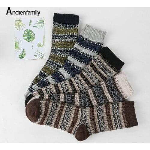 ANCHEN FAMILY Mens Winter Socks