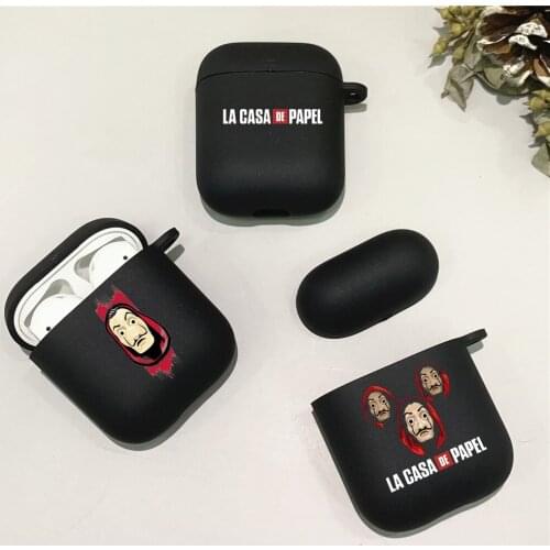 Money Heist TV Series La Casa De Papel Case for Apple Airpods 1 2 Airpods Cover Soft Silicone Black High Quality Case for Airpod