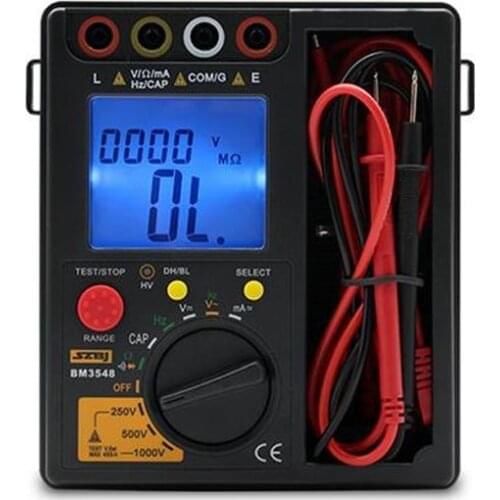 SZBJ BM3548 2 in 1 Digital Multimeter+Insulation Resistance Test Meter Megohmmeter Megger Ohm Tester 250V/500V/1000V