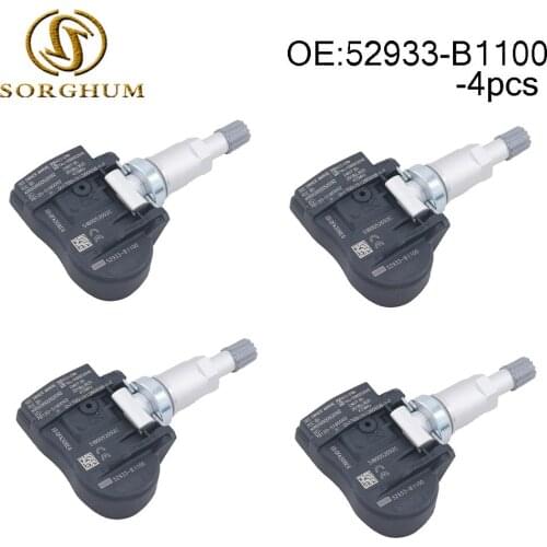 4pcs 52933-B1100 Tire Pressure Monitor Sensor TPMS Fits For Hyundai Santa fe Equus Genesis Accent