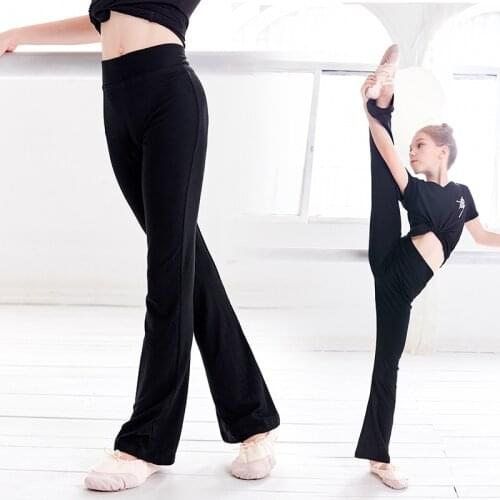 Children Dance Pants Training Girls Summer Slim Latin Jazz Black flared trousers Suitable for 110cm--160cm girl pants