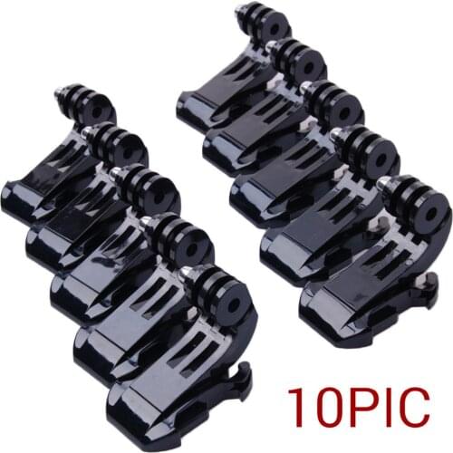 For Gopro 7 White Silver J Hook Buckle Clip Mount base for Go Pro Hero 4 5 6 7 8 9 Xiaomi YI 4K II SJSCAM SJ4000 Accessories set