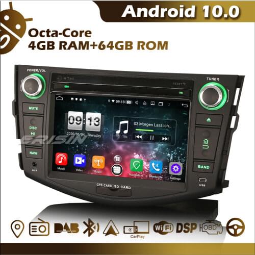 Erisin ES8724R 7" Autoradio Car DVD Player 8-Core Radio GPS Navi DAB+ WiFi OBD Bluetooth TPMS DSP DVR For TOYOTA RAV4 2006-2012