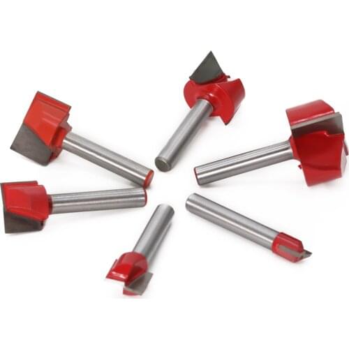 6mm Shank Cleaning Bottom Router Bit CNC Carbide Engraving Milling Cutter 8mm-32mm Woodworking Tools Wood Trimmer Router Bit