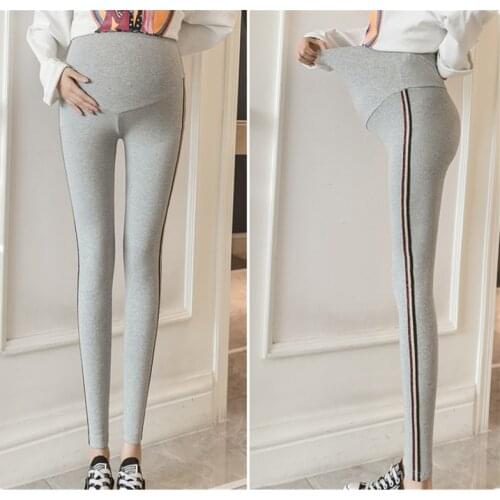 Cotton Pregnant Womens Leggings 2021 New Fall Adjustable High Waist Trouser For Maternity Women Belly Pencil Pants Outfit E0166