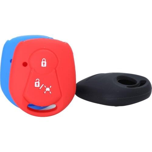 Kutery 10PCS Remote Coloful Silicone Rubber Car Key Cover Case For Ssangyong Actyon Kyron Rexton 2 Buttons Protector Replace