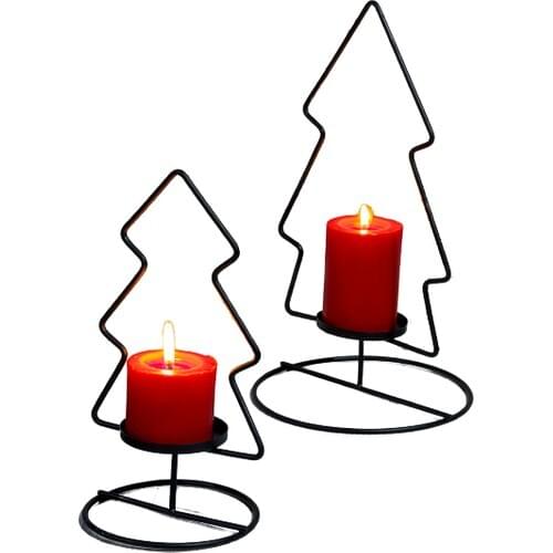 Mhk Collection Decorative Black Candlesticks