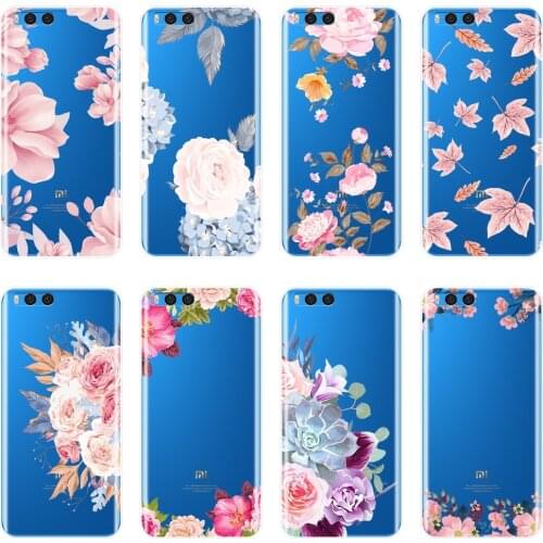 Rose Flower Pink Floral Leaf Pretty Back Cover For Xiaomi Mi Note Mix 1 2 2S 3 Soft Silicone Phone Case For Xiaomi Mi Max 1 2 3
