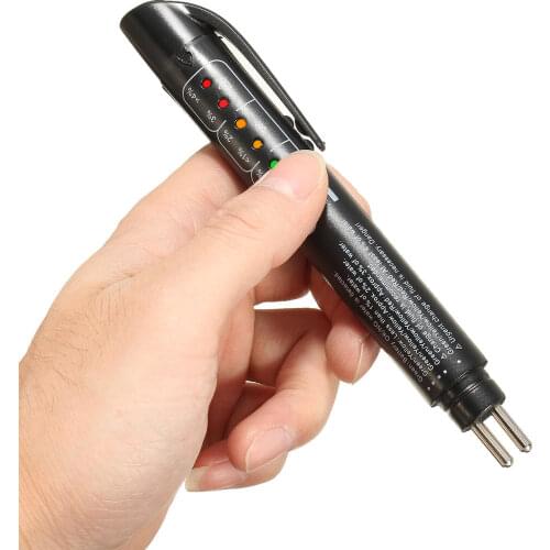 Mini LED Car Brake Fluid Tester Pen Brake Liquid Testing Examiner Detector Vehicle Diagnostic Tool for DOT3/DOT4/DOT5 Battery