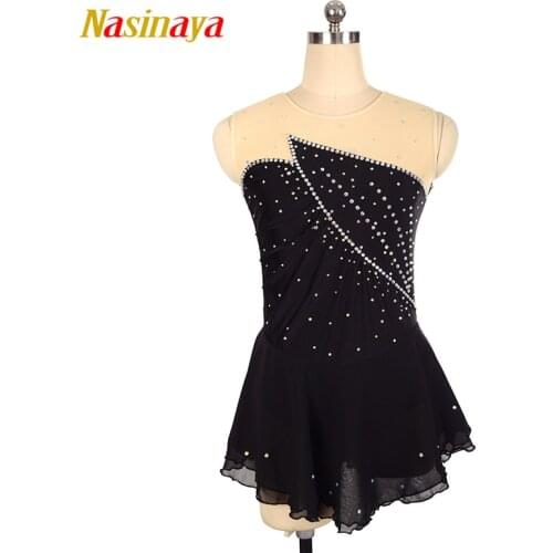 Nasinaya Figure Skating Dress Customized Competition Ice Skating Skirt for Girl Women Kids Patinaje Gymnastics Performance 200