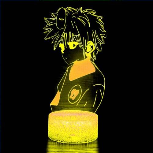Anime Hunter X Hunter 3D Night Light Killua Zoldyck Color Changing Usb Battery Table LED Light Childrens Bedroom Decoration Gif