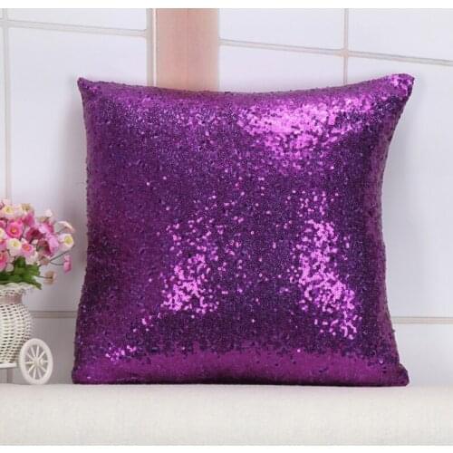 Wholesale Chair Cushion Cover Decorative Pillows Cover Mermaid Glitter Pillow Car Home Sofa Seat Cushion Decoration Pillowcase