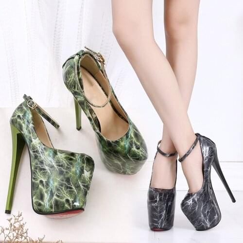Ultra High Heels 20cm Patent Leather Sexy Shoes Womens Shoes Thin Heel Women Pumps Shallow Mouth Party Shoe Size 34--43