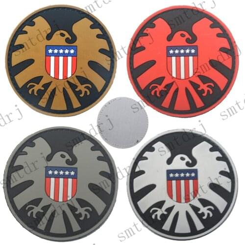 PVC Banner Patch MLD Sniper Hunting Fox Agent Eagle Air Force Sea Seal Military Badge With Luminous Tactical Badge Medal