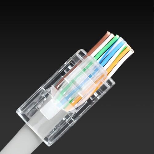 OULLX Cat6 RJ45 Connector Ethernet cable Plug Jack Network 8p8c Unshielded Modular UTP Keystone 20/50/100pcs